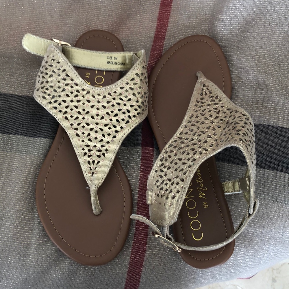 COCONUTS -  GOLD/ROSE GOLD CRYSTALS SANDALS